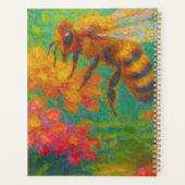 Floral Buzz: Öko Friendly Bee Notebook Planer (Rückseite)