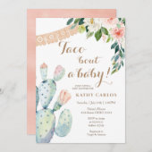 Floral Cactus "Bout a Baby Pampas Grass Einladung (Vorne/Hinten)