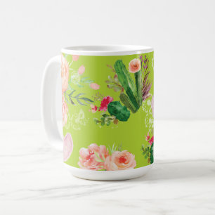 Floral Cactus Elegant Kaffeetasse