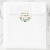 Floral Cactus Fiesta Baby Shower Sticker (Tasche)