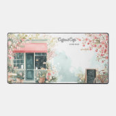 Floral Café in Spring Desk Mat Schreibtischunterlage (Vorderseite)