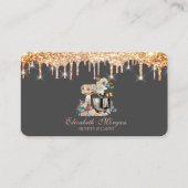 Floral Cake Mixer Chic Tropfens Bäckerei Visitenkarte (Vorderseite)