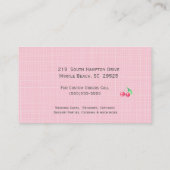 Floral Cake Stand Bäckerei Business Cards Visitenkarte (Rückseite)