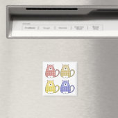 Floral Calico Kitty Magnet (In Situ (Geschirrspüler))