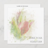 *~* Floral Calla Lily AR12 FOTO RSVP + QR Hochzeit Einladung (Vorne/Hinten)