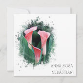 ~* Floral Calla Lily AR12 QR FOTO UAWG Wedding Einladung (Vorderseite)
