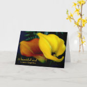 Floral Calla Lily Deepest Sympathy Karte (Gelbe Blume)