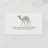 Floral Camel Illustration Tour Guide Visitenkarte (Vorderseite)