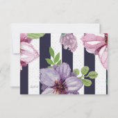 Floral Cameo Response Cards Einladung (Rückseite)