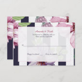 Floral Cameo Response Cards Einladung (Vorne/Hinten)