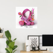 Floral Cancer Awareness Ribbion - Survivor Poster (Heimbüro)