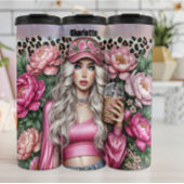 Floral Cap Kaffee Leopard Chic Thermosbecher