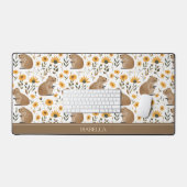 Floral Capybara Desk Mat Schreibtischunterlage (Tastatur & Maus)