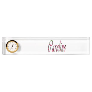 Floral Caroline-Logo Namensplakette