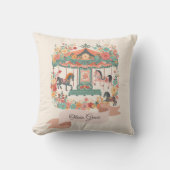 Floral Carousel Pferd Custom Girls Kissen (Vorderseite)