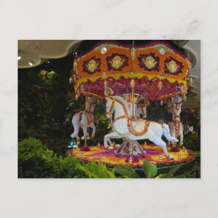 Floral Carousel Wynn Las Vegas Postcard Postkarte