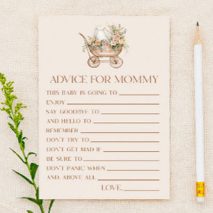 Floral Carriage Advice Baby Shooting Game Activity
