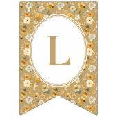 Floral Carriage Baby Boy Bunting Banner | Neutral (Dritte Fahne)