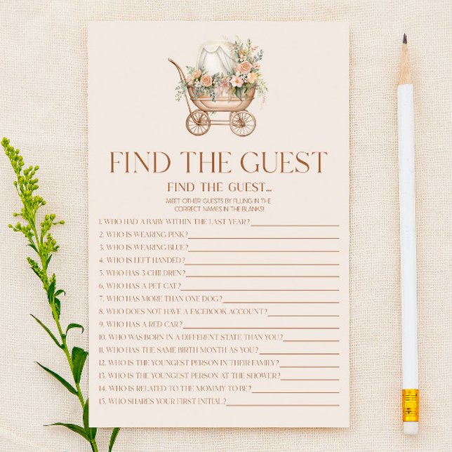 Floral Carriage Finden Sie das Baby Duschspiel (Von Creator hochgeladen)