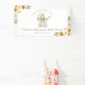 Floral Carriage Welcome Banner | Sage Green (InSitu)