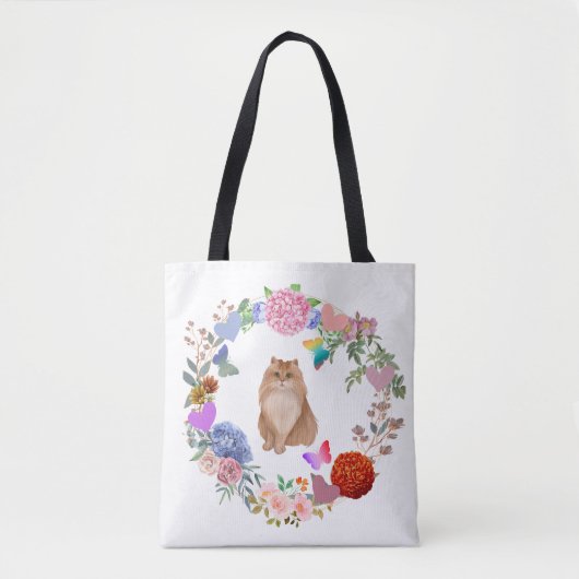 Floral Cat Bag Tasche (Vorderseite)