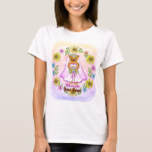 Floral Cat Bride Braut T-Shirt (Vorderseite)