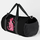 Floral Cat Print Cut Nähtasche Duffle Bag (Rechte Ecke)