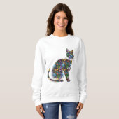 Floral Cat Sweatshirt (Vorne ganz)