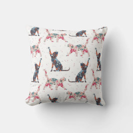 Floral Cats Kissen