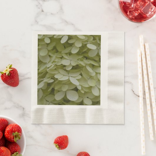Floral Celadon Green Hydrangea Serviette (Beispiel)
