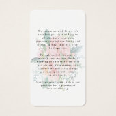 Floral Celebration of Life Photo Prayer Card (Rückseite)