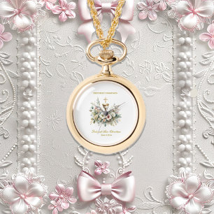 Floral Chalace First Communitynecklace Armbanduhr