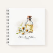 Floral Chamomile Essential Oils Aquarell Notizblock (Vorderseite)