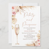 Floral Champagne Petals Prosecco Brautparty Einladung (Vorderseite)