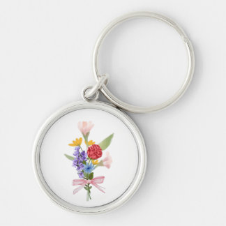 Floral Charm Keychain – Elegant Flower Bouquet Schlüsselanhänger