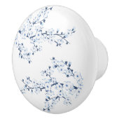 Floral Cherry Blossom Blue White Keramikknauf (Rechts)