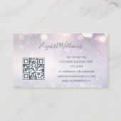 Floral Cherry Blossom Dusky Pink Mauve Glitzer Visitenkarte (Rückseite)