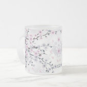 Floral Cherry Blossom Dusky Pink Mauve Mattglastasse (Vorderseite Links)