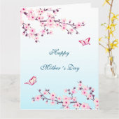 Floral Cherry Blossom Happy Mother Day Karte (Gelbe Blume)