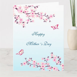 Floral Cherry Blossom Happy Mother Day Karte