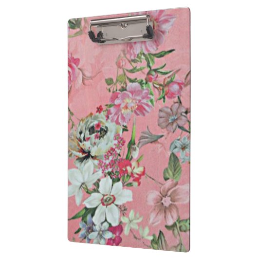 Floral Cherry Blossom Pattern Notepad Notebook Klemmbrett (Links)