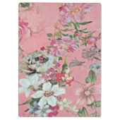 Floral Cherry Blossom Pattern Notepad Notebook Klemmbrett (Rückseite)