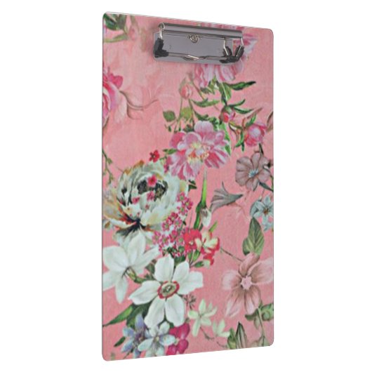 Floral Cherry Blossom Pattern Notepad Notebook Klemmbrett (Rechts)