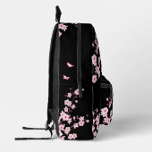 Floral Cherry Blossom Pink Black Bedruckter Rucksack (Links)