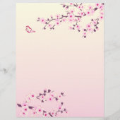 Floral Cherry Blossom Pink Flyer (Hinten)