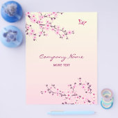 Floral Cherry Blossom Pink Flyer (Einzeln)