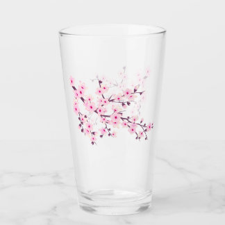 Floral Cherry Blossom Pink Glas