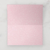 Floral Cherry Blossom Pink Glitzer Girl Baby Showe Platzkarte (Innenseite Aufgefaltet)