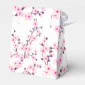 Floral Cherry Blossom Pink White | Benutzerdefinie Geschenkschachtel (Rückseite)
