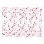 Floral Cherry Blossom Pink White Tischdecke (Vorderseite (Horizontal))